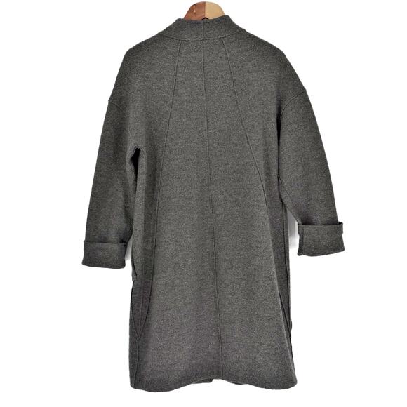 Eileen Fisher Boiled Wool High Collar Coat Womens Small - Picture 11 of 13